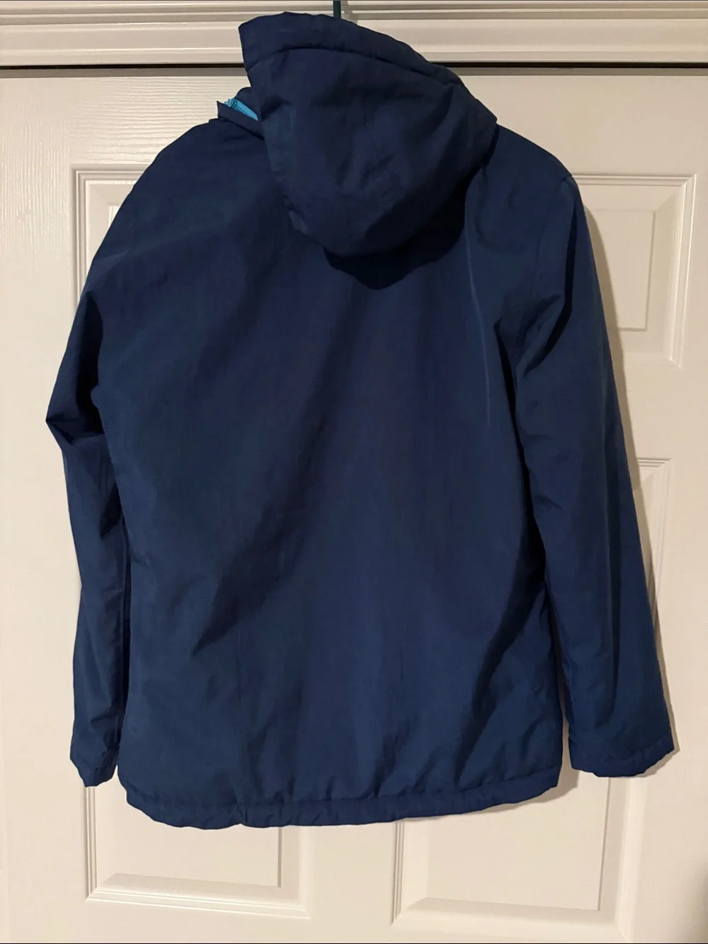 Men's Navy Blue Hooded Raincoat - Outdoor Performance Jacket
